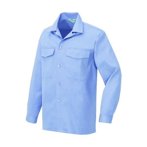 長袖シャツ（男女兼用）（薄地） 018サックス 6L RS406 1