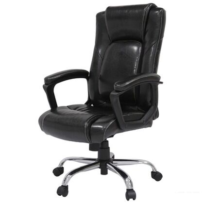 ランバーサポートオフィスチェアー ブラック 幅620×奥行690×高さ1030-1110 42-489 1