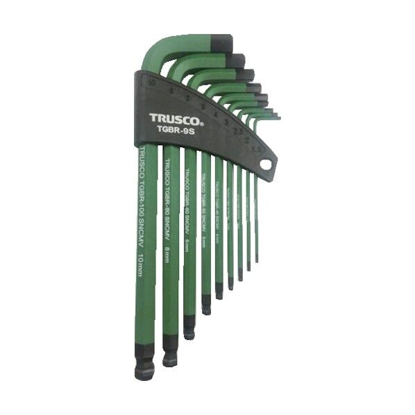 カラーボールポイント六角棒レンチセット 9本組