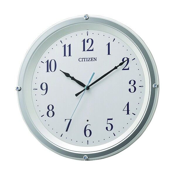 電波 壁掛け時計 連続秒針 白 φ310.4x47.2 8MY543-003 1個