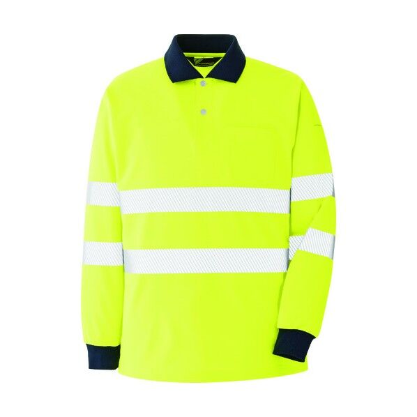 高視認長袖ポロシャツ