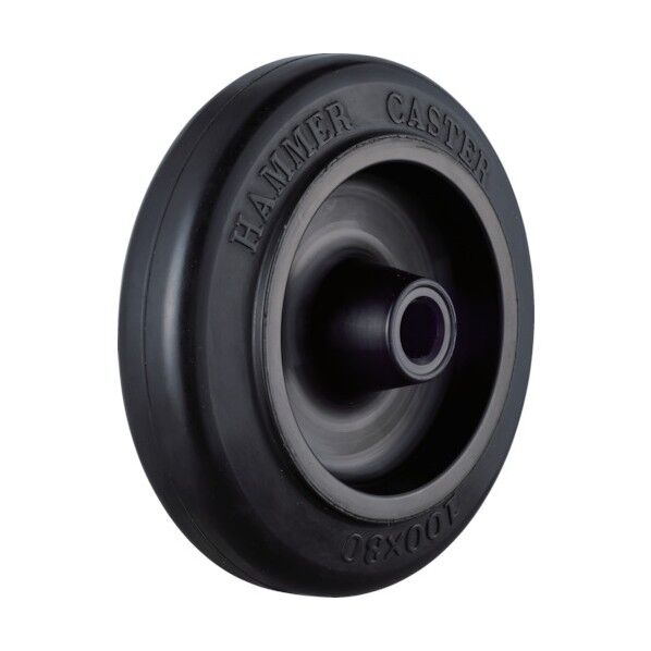 Sシリ-ズナイロンホイ-ルゴム巻車輪100mm 434S-F100 BAR01 1