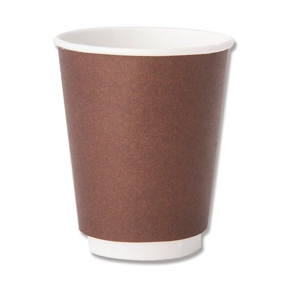 シモジマ 二重断熱カップ 8オンス(240ml) ブラウン 4537005 25点