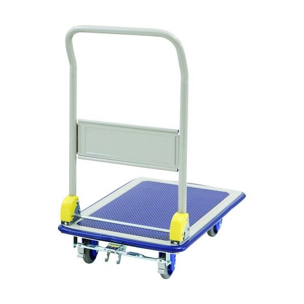 小型静音スチール台車 ハンドル折りたたみ式 フットブレーキ付 NHT-106S 1点