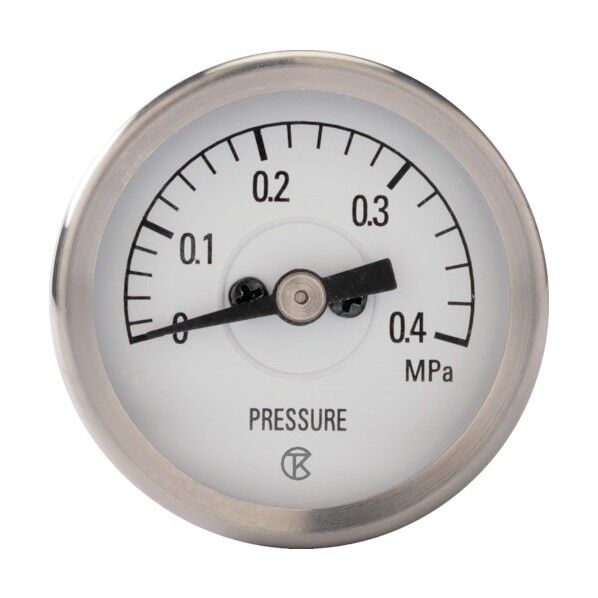 小型圧力計(A枠立型・φ30)圧力レンジ0.0~0.4MPa R1/8 1728040 1点