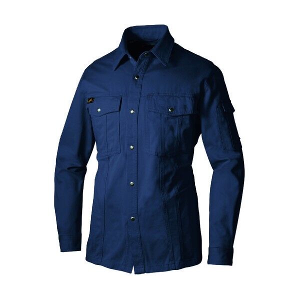 長袖シャツ（厚地） 008ネイビー L 6545 1