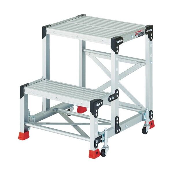 作業用踏台(高強度タイプ・片手すり・スプリングキャスター付タイプ)