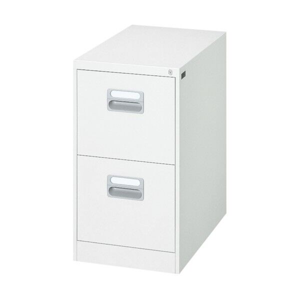 ダイシン工業 ファイリングキャビネットA4タイプ2段 ホワイト色 A4-2.76W 1点
