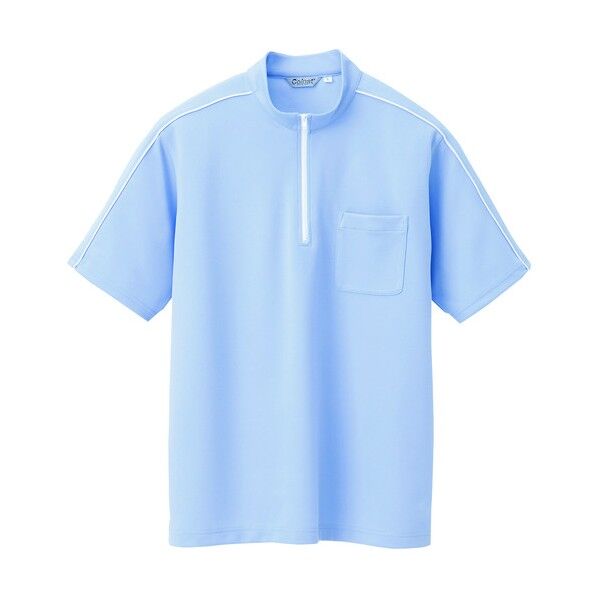 半袖クイックドライジップシャツ(男女兼用) 001サックス 9 CL3000 1
