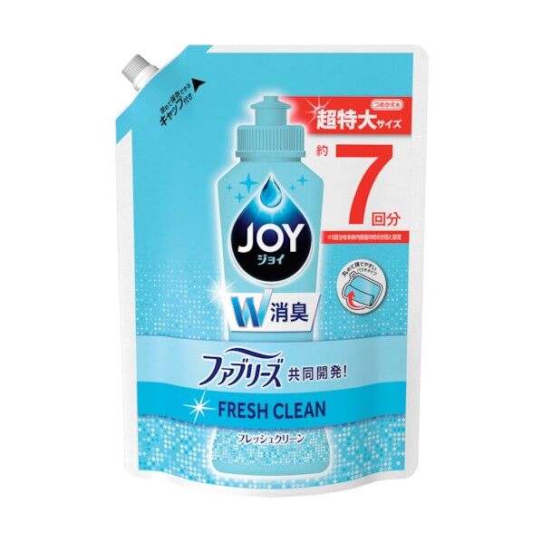 P&Gジャパン合同会社 ジョイ コンパクト 食器用洗剤 W消臭 フレッシュクリーン 詰め替え 超特大 960mL 903158 1点