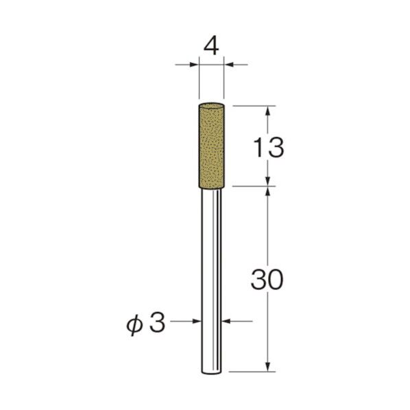 軸付ダイヤモンドラビン砥石(金属研磨用) R4963 2本