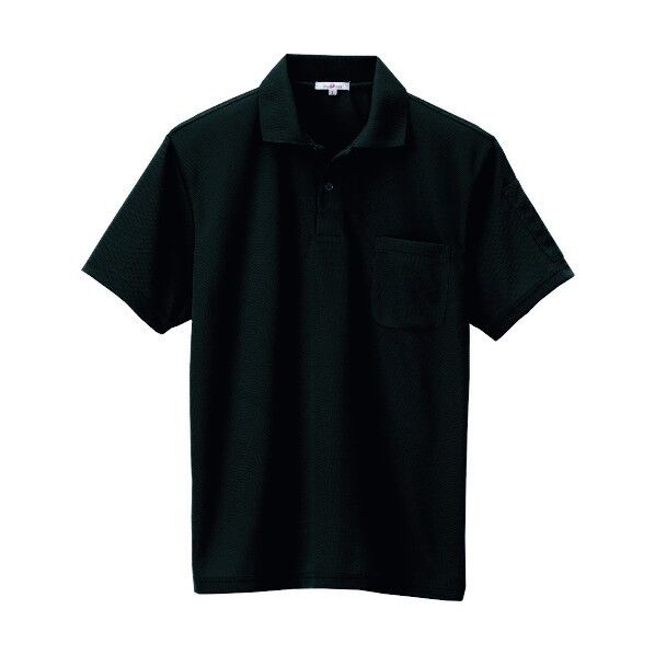 吸汗速乾(クールコンフォート)ペン差し付半袖ポロシャツ(男女兼用) 010ブラック L 10601 1