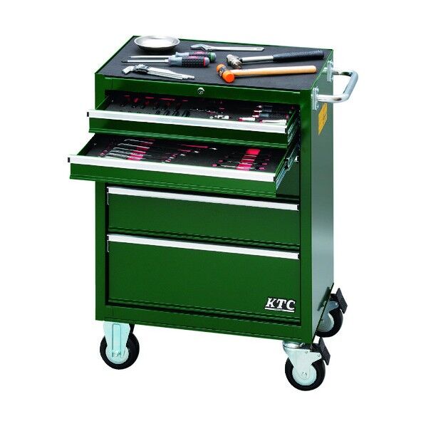 2019SK ローラーキャビネットセット特別色セット(グリーン)(発泡トレイタイプ) グリーン 740 x 520 x 855 mm SK36819RXGR 1セット