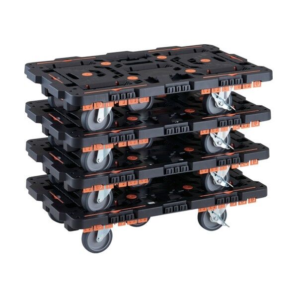 ビートル (平台車・収納式柵付) キャスターストッパー付