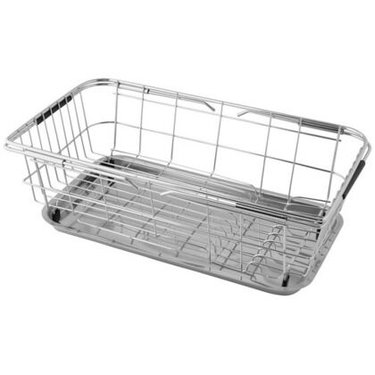 シンク水切りバスケット スライド式 トレー付 伸縮サイズ:約410~560mm PR2073 1