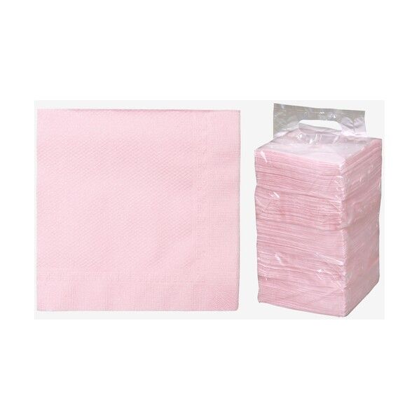カラーナフキン 四ツ折 500枚パック ピンク 902589 1点