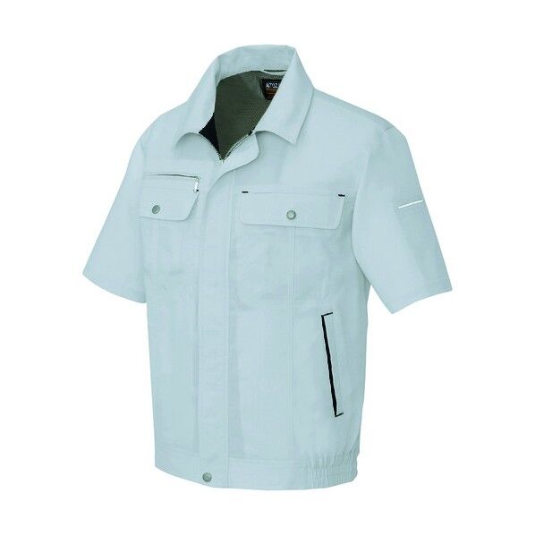 半袖ブルゾン(男女兼用)AZ5561-003シルバーグレー×ブラック6L 003シルバーグレー×ブラック 6L 5561 1