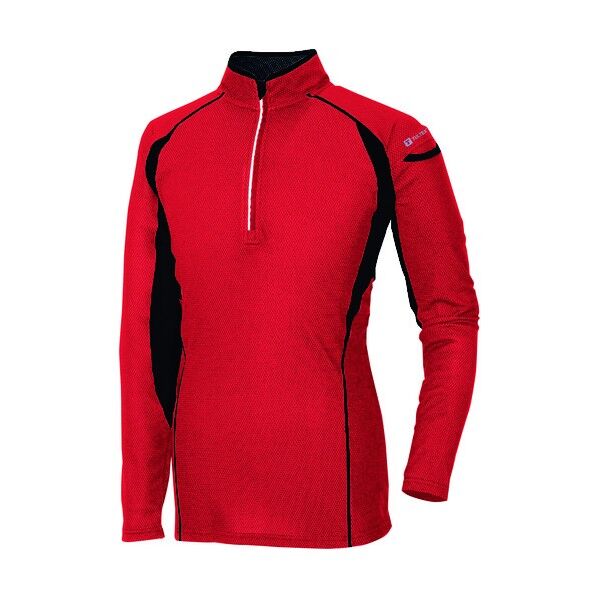 ハーフZIP長袖シャツ 009レッド M 551031 1