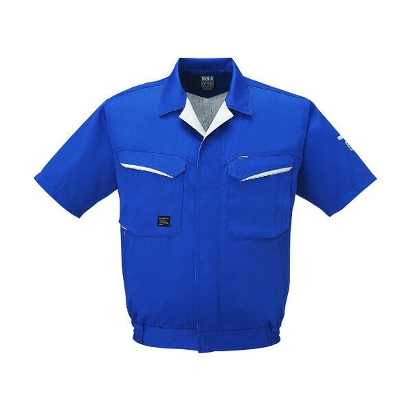 夏 半袖ブルゾン ブルー色 XLサイズ WA10480-4-XL 1点