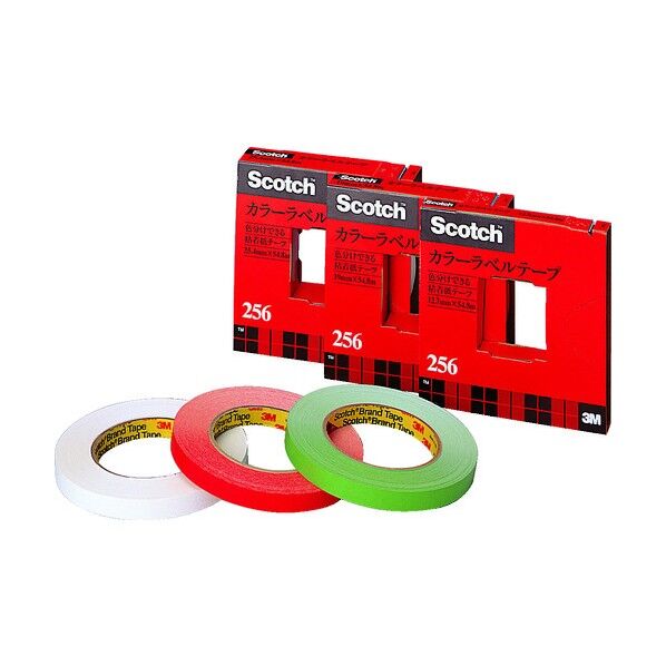 スコッチ カラーラベルテープ 175g ライトグリーン 256-19L/G