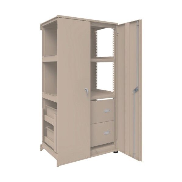 M3型中量ボルトレス棚 パネル・扉・引出し付 連結型