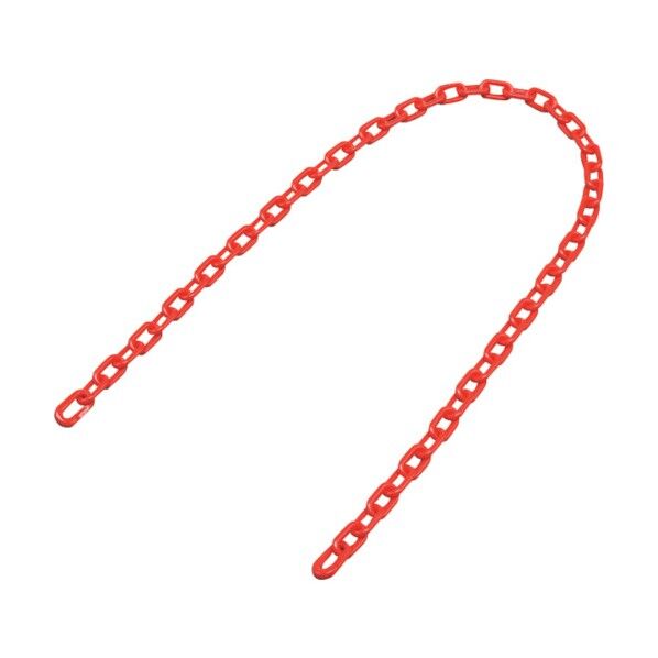 プラスチックチェーン PT‐612R 線径6mmΦ 赤 1.2m 284033 1個