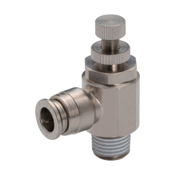 スピードコントローラブラス エルボ メーターアウト制御チューブ8ネジR1/4 KJSC8-02A-1 1点