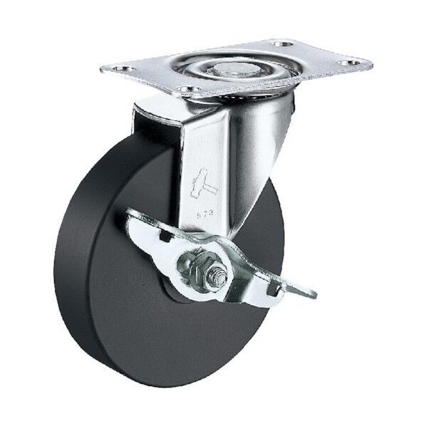 Eシリーズ自在ブレーキ付UMCナイロン車100mm 平戸車 415EMC100 1個