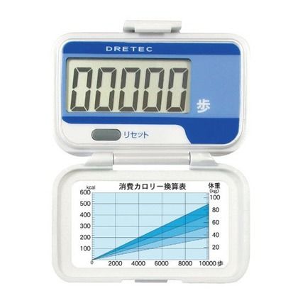 dretec 歩数計 ウォーキングパートナー ホワイト H-218 W 1