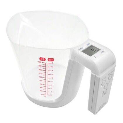 dretec デジタル軽量カップ ファリーヌ ホワイト 約21×14.6×14cm CS-100WT 1