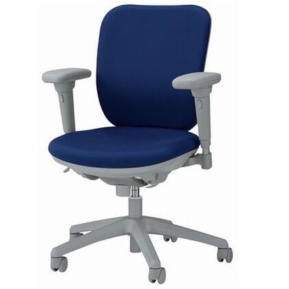 オフィスチェアー スチールグレー 奥570mm×幅640mm×高885～995mm No.2922FG 1