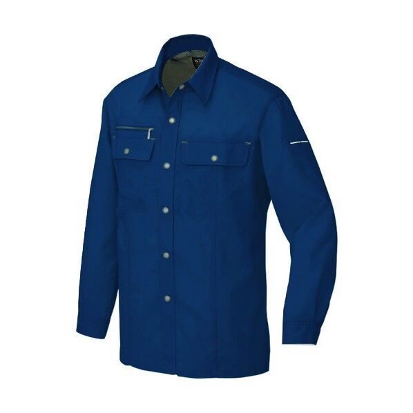 長袖シャツ(男女兼用)(薄地) 188フォレストネイビー 4L 5565 1