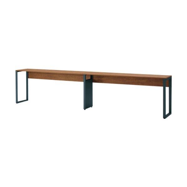 ノットワークハイテーブル片面D600 天板トリニティオーク・脚サテンブラック JWL-246GLH-TT 1点