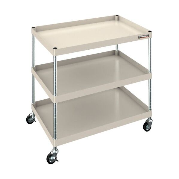 トラスコ(TRUSCO) フレックスワゴン 1000X650XH880 3段 ハンドルなし 75パイゴムキャスター ネオグレー FLWB-833NH-G75-NG 1台...