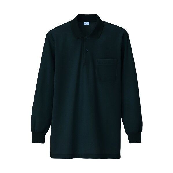 長袖ポロシャツ(男女兼用)AZ860-010ブラックM 010ブラック M 860 1