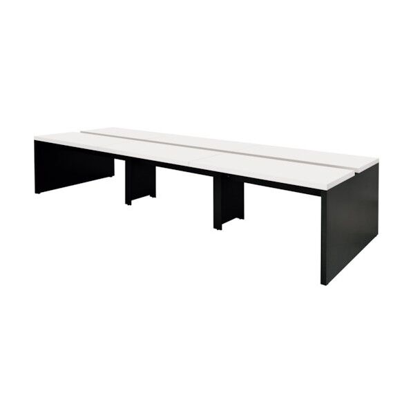 ソリード フリーアドレス用デスク W3600×D1200 ホワイト×ブラック脚 RFTFT-3612WH-BL 1点