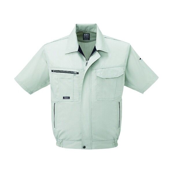 夏 半袖ブルゾン シルバー色 XLサイズ WA10550-6-XL 1点