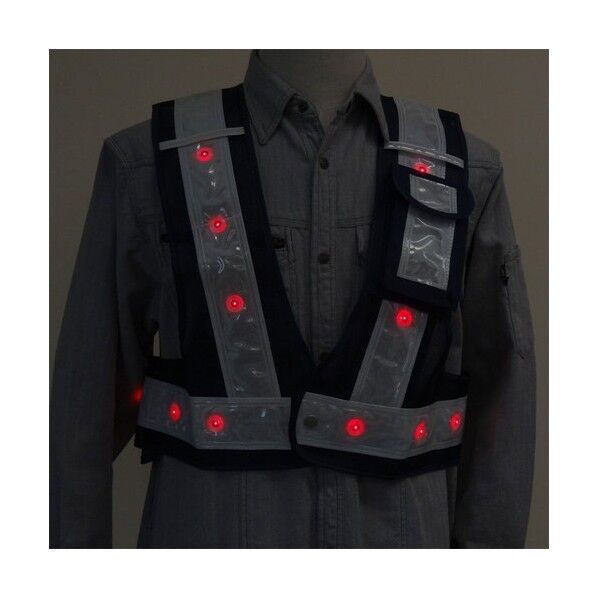 LEDベスト光るんですショート丈 白 フリーサイズ 3012702 1枚