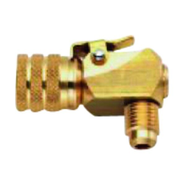 1/4ストップバルブ付ワンタッチコネクタ(エルボータイプ) 奥行:45mm TA220JB-2 1