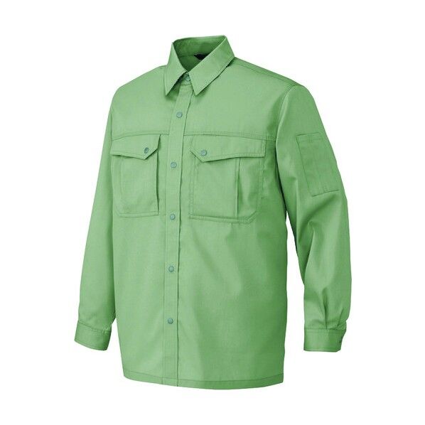 長袖シャツ（男女兼用）（薄地） 005アースグリーン L 5665 1