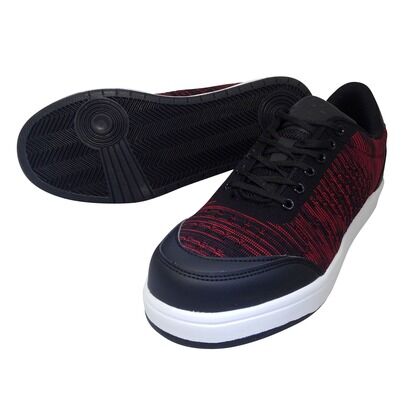 ニットセーフティスニーカー レッド 24.5 MG5660 1