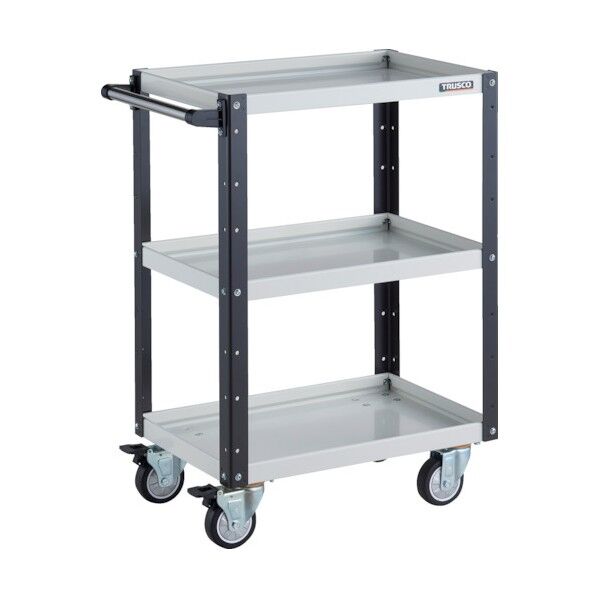 イーグルワゴン 600X400XH880 4輪自在 ウレタン車輪 ホワイト/ブラック EGW-963UJ-WBK 1点