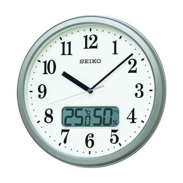 電波掛時計(温度湿度表示付き)