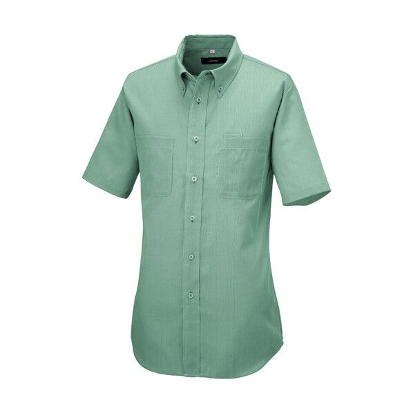 半袖ボタンダウンシャツ(コードレーン)(男女兼用) 115グリーン 3S 50402 1