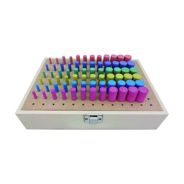 リューター 軸付セラミックゴム砥石セット(金属用) 240 x 190 x 110 mm R0031 72本