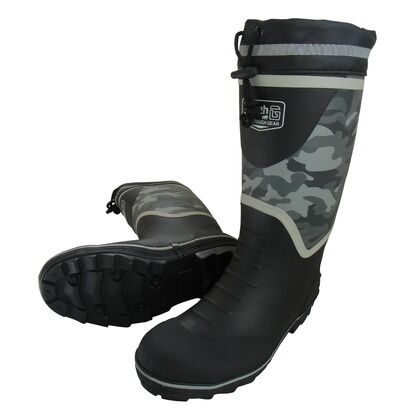 迷彩安全ゴム長靴(カバー付)