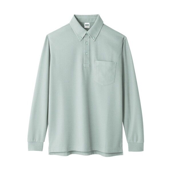 超消臭 長袖ビズポロ 03シルバー 5L A-148-03-5L 1点