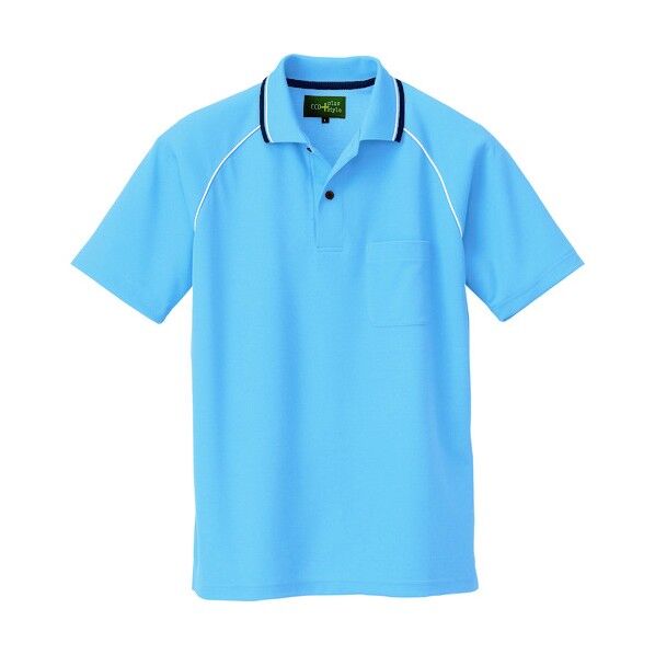 制電半袖ポロシャツ(男女兼用) 007サックス 3L 50005 1