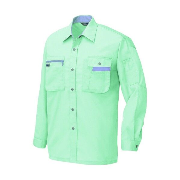 長袖シャツ（男女兼用）（薄地） 005クリーンアース×ミストバイオレット 5L 5325 1