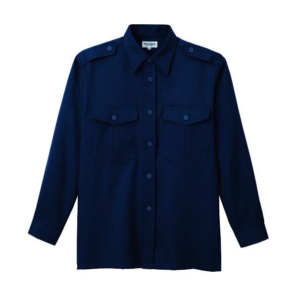 機動長袖シャツ（M751-1） 008ネイビー 3L 68048 1